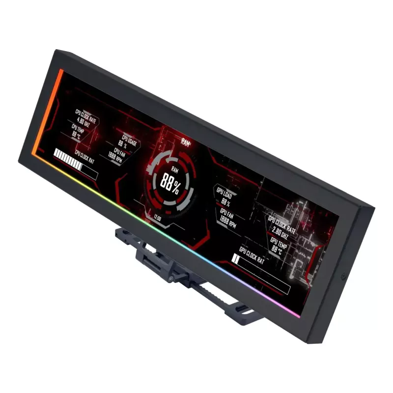 Display panel Lian Li SM088X, universelles Gehäuse, 237×73×13 mm, 5 V, schwarz