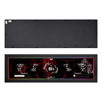 Display panel Lian Li SM088X, universelles Gehäuse, 237×73×13 mm, 5 V, schwarz