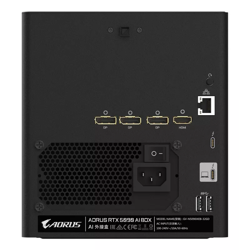 Gigabyte AORUS RTX 5090 AI BOX externe Grafikkarte (eGPU), 32 GB GDDR7, GV-N5090IXEB-32GD