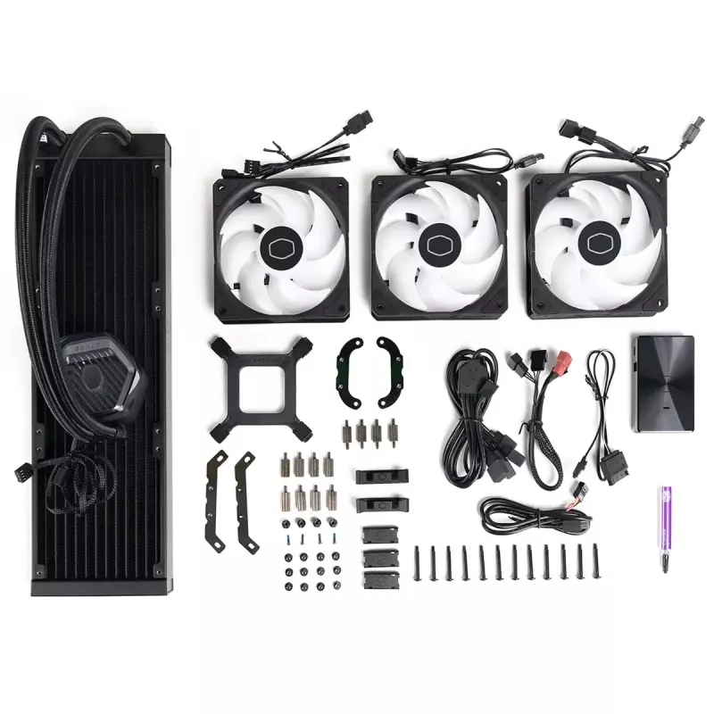 Flüssigkeitskühlungsset Cooler Master MasterLiquid 360 ATMOS 12 cm Schwarz