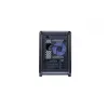 Computer-Gehäuse Cooler Master MasterFrame 400 Mesh Schwarz mATX mit transparenter Seitenwand und 1x 120mm ARGB-Lüfter
