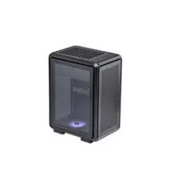 Computer-Gehäuse Cooler Master MasterFrame 400 Mesh Schwarz mATX mit transparenter Seitenwand und 1x 120mm ARGB-Lüfter