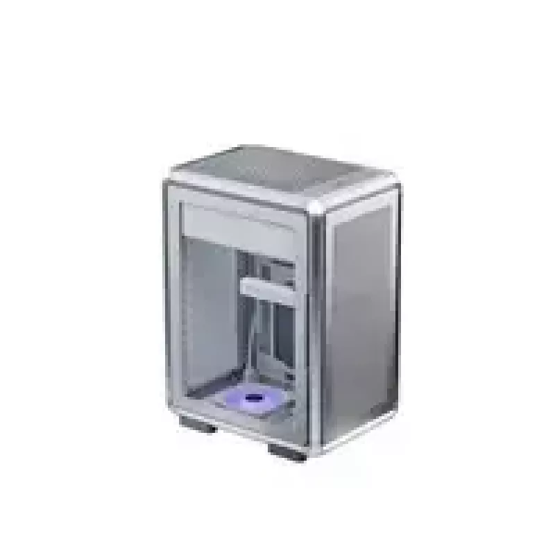 Computergehäuse Cooler Master MasterFrame 400 Mesh Silber, mATX, transparentes Seitenteil, 1x 120 mm ARGB-Lüfter