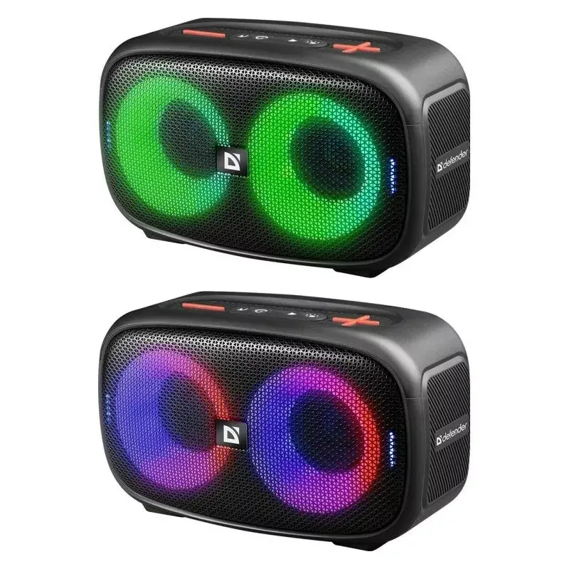 Defender Q5 Stereo Tragbarer Bluetooth-Lautsprecher, 20W, LED-Beleuchtung, UKW-Radio, TWS