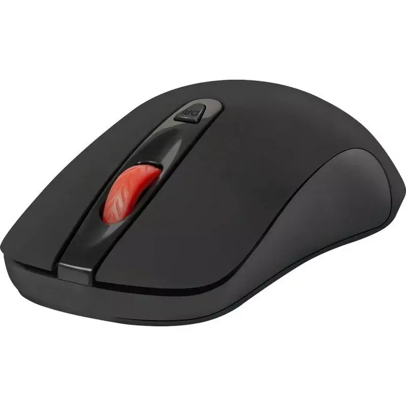 Kabellose optische RF Silent Maus DEFENDER Nexus MS-195 — 1600 DPI, 2,4 GHz, Nano-USB, beidhändig, 2×AAA, Schwarz