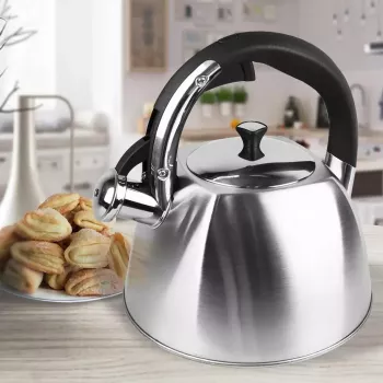 Elektrischer Wasserkocher Maestro MR-1333 – 3,0 l Edelstahl, klappbare Pfeife, manueller Deckel, mehrschichtiger isolierter Boden
