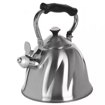 Wasserkocher Maestro MR-1305 — Edelstahl-Herdkocher, 3,0 L, induktionsgeeignet, Flöte, Klappdeckel