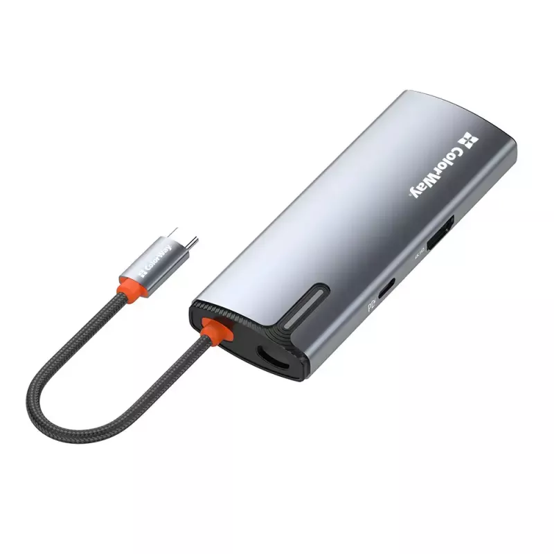 Dockingstation ColorWay CW-HUB02 6-in-1 100W — Multiport-Hub mit Stromversorgung