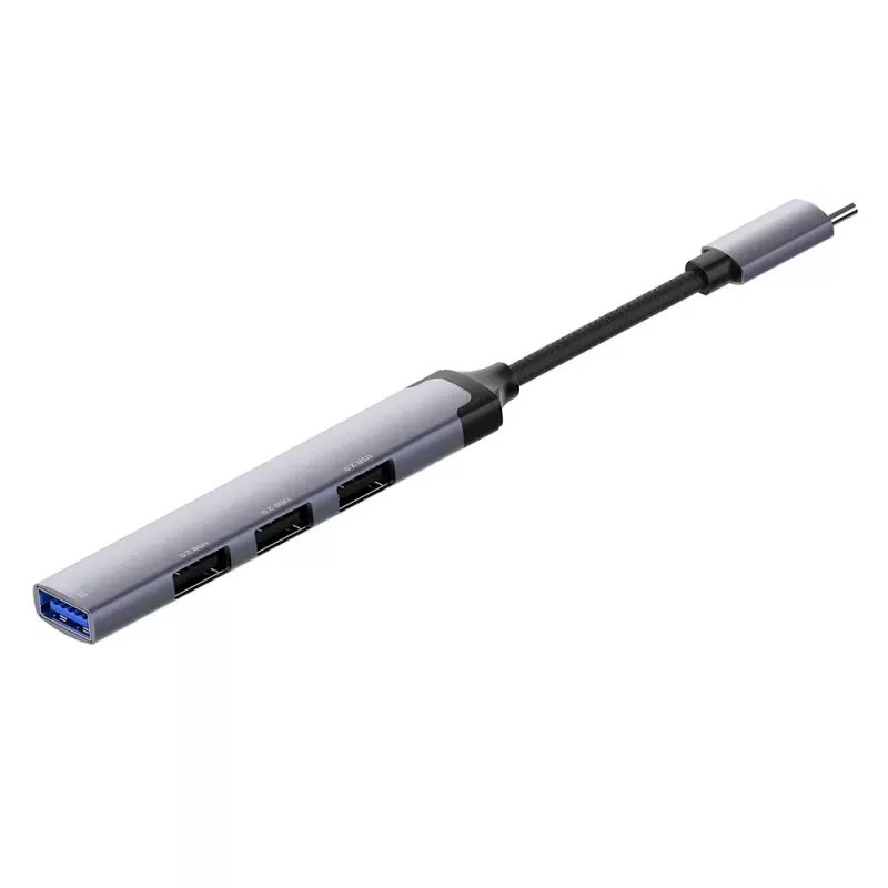 Dockingstation ColorWay CW-HUB04 4-in-1 USB-C — HDMI, Gigabit Ethernet, USB-A, PD-Durchleitung