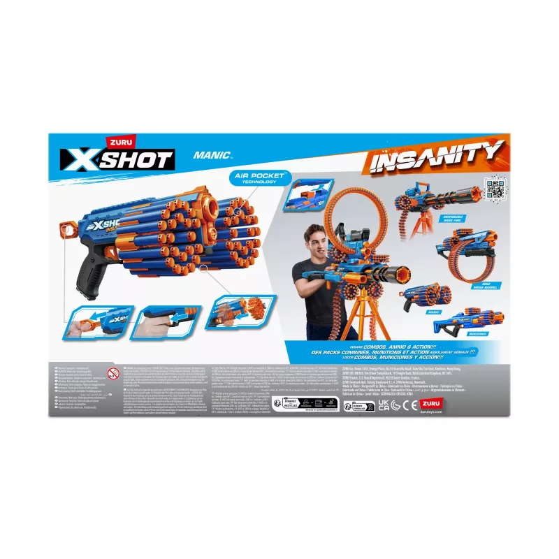 XSHOT Insanity Manic Blaster (24 Darts) ZURU