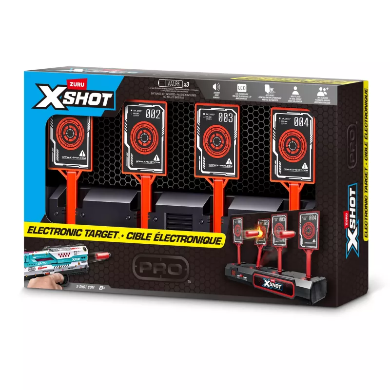 ZURU XSHOT Elektronisches Ziel, Zielscheibe, 8 Jahre, AA, Schwarz