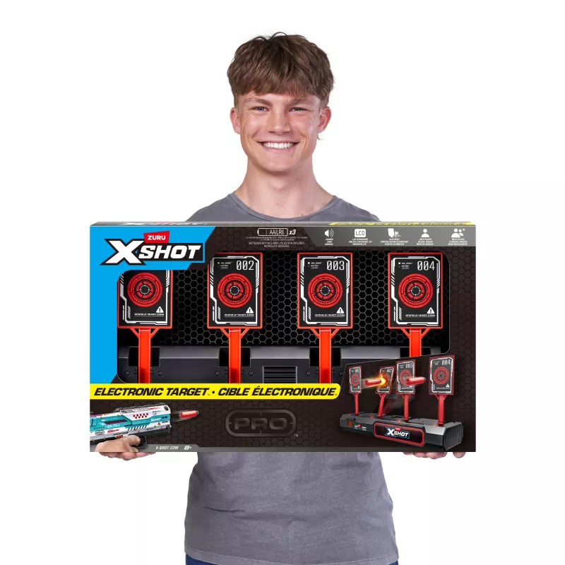 ZURU XSHOT Elektronisches Ziel, Zielscheibe, 8 Jahre, AA, Schwarz