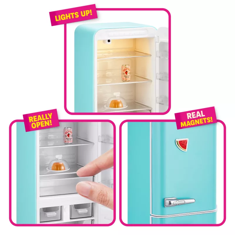 Spielset Zuru Mini Brands Mini Minis Fill the Fridge Playset — sammelbare Miniatur-Lebensmittel-Kühlschrank-Zubehörteile