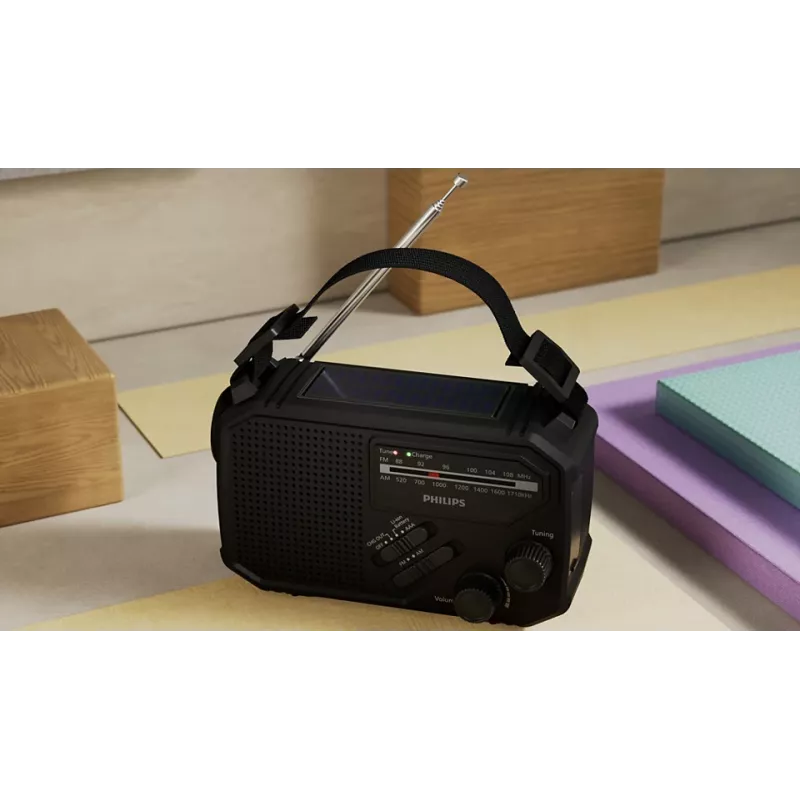 Tragbares Radio Philips TAR1609/00 Analog & Digital AM FM Schwarz