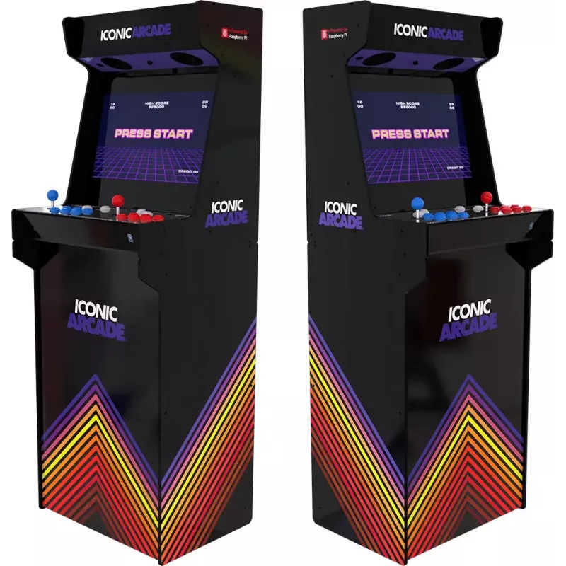 Arcade-Automat Iconic Arcade — Full HD IPS 21 Zoll, Cortex‑A72 1,5 GHz, 1 GB RAM, WLAN, Gigabit Ethernet, MicroSD, Bluetooth, Gleichstrom