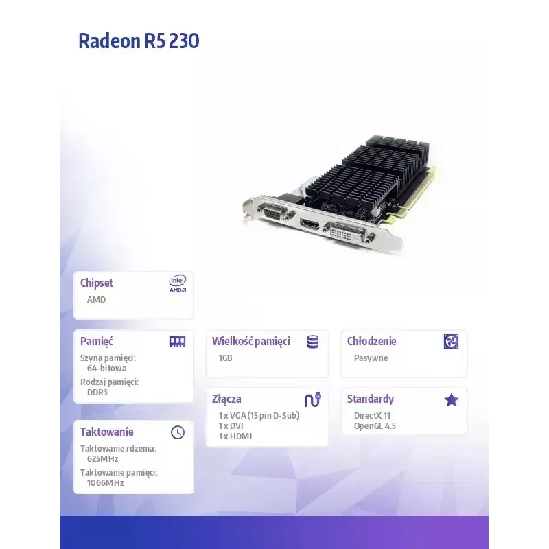 Grafikkarte AFOX Radeon R5 230 1GB DDR3 AFR5230-1024D3L9-V2