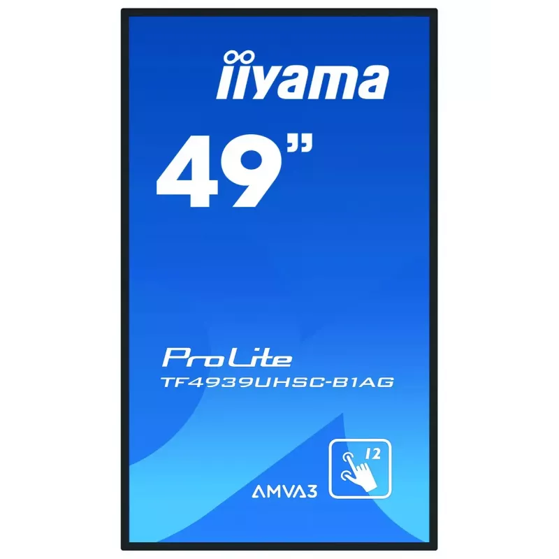 iiyama ProLite TF4939UHSC-B1AG Computer-Monitor 124,5 cm (49 Zoll) 3840 x 2160 Pixel 4K Ultra HD LED Touchscreen Multi-user Schwarz