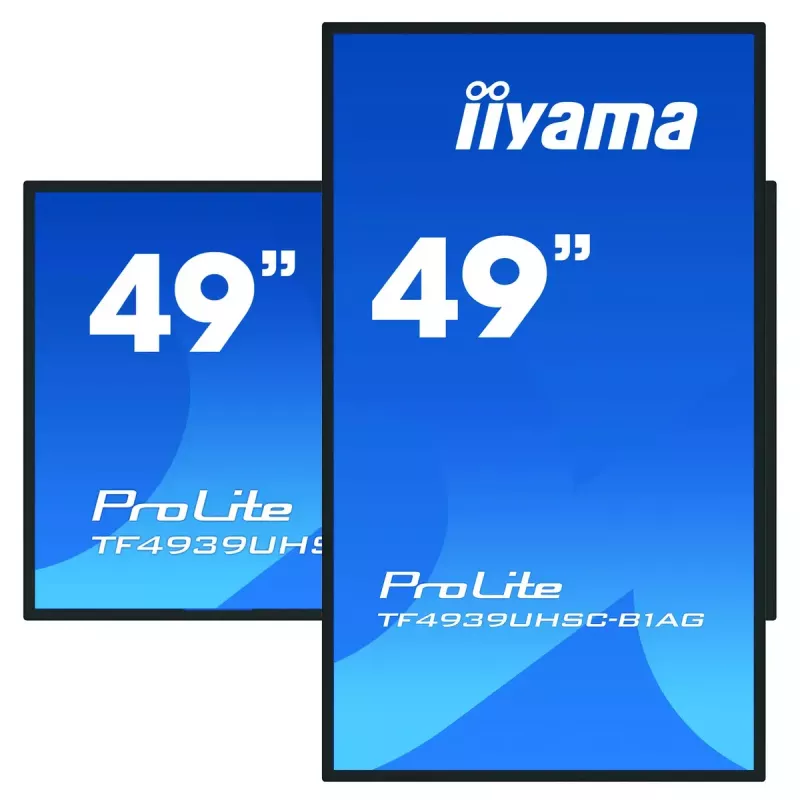 iiyama ProLite TF4939UHSC-B1AG Computer-Monitor 124,5 cm (49 Zoll) 3840 x 2160 Pixel 4K Ultra HD LED Touchscreen Multi-user Schwarz