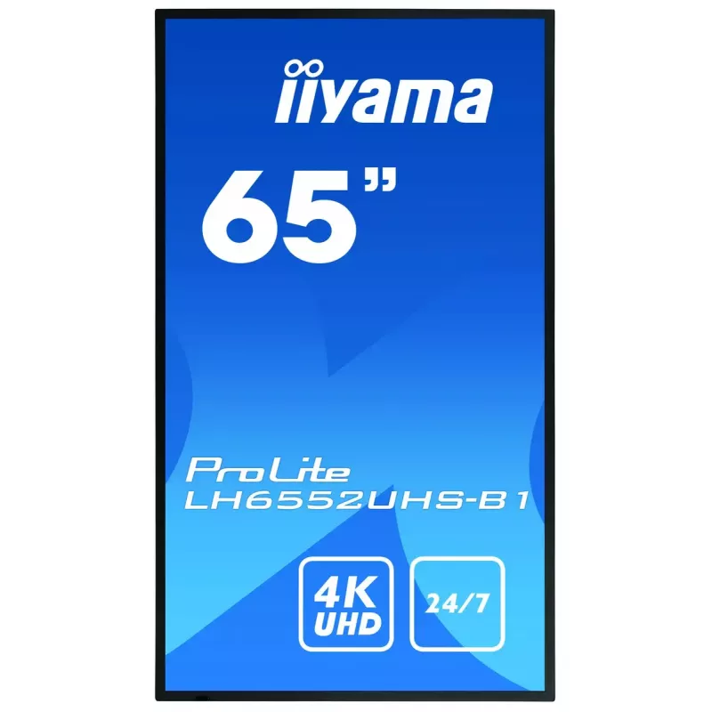 Digital-Signage-Display IIYAMA LH6552UHS-B1 64,5 Zoll IPS 4K 3840x2160 500 cd/m² Android 8.0 24/7 Schwarz