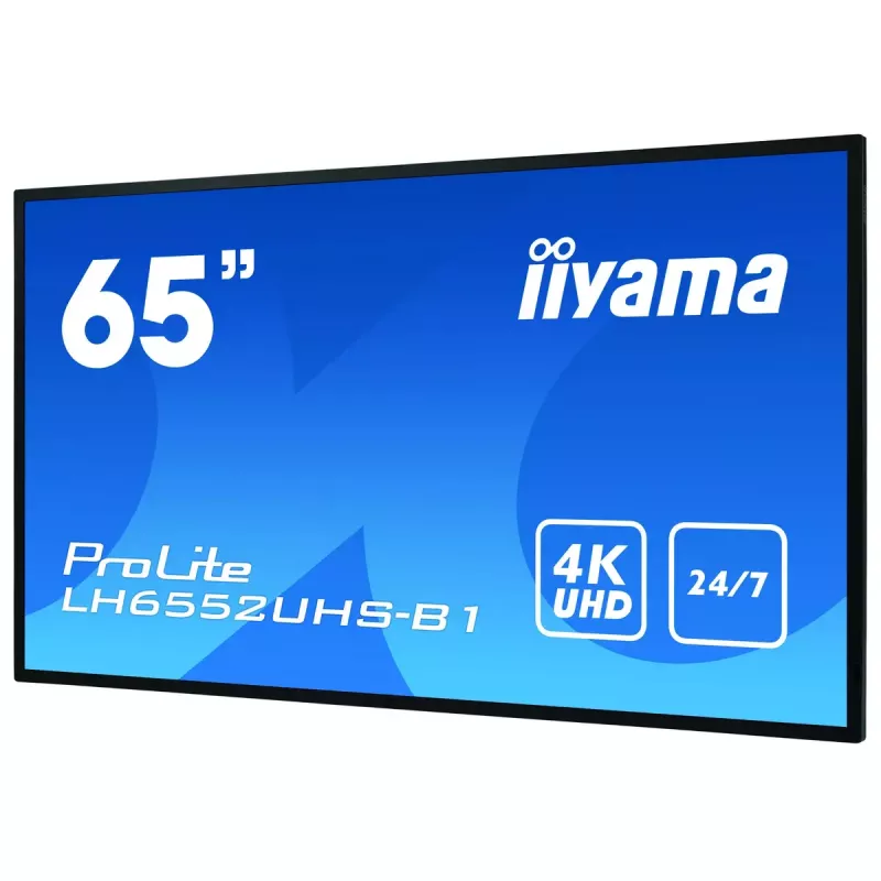 Digital-Signage-Display IIYAMA LH6552UHS-B1 64,5 Zoll IPS 4K 3840x2160 500 cd/m² Android 8.0 24/7 Schwarz