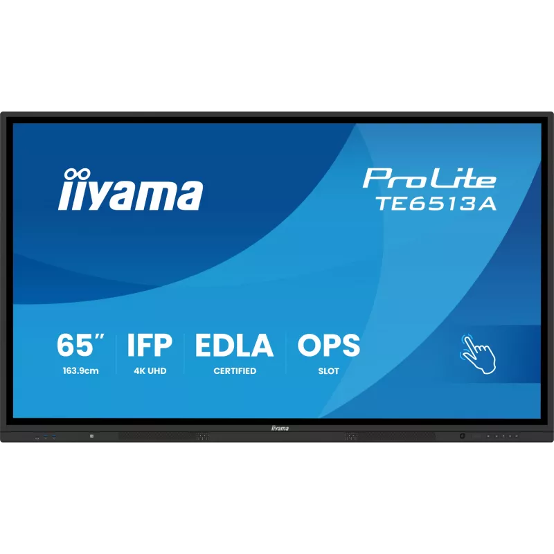 Interaktives Flachbildschirm IIYAMA TE6513A-B2AG 64,5 Zoll (163,8 cm) 4K UHD 500 cd/m² Wi‑Fi Android 24/7 Touchscreen
