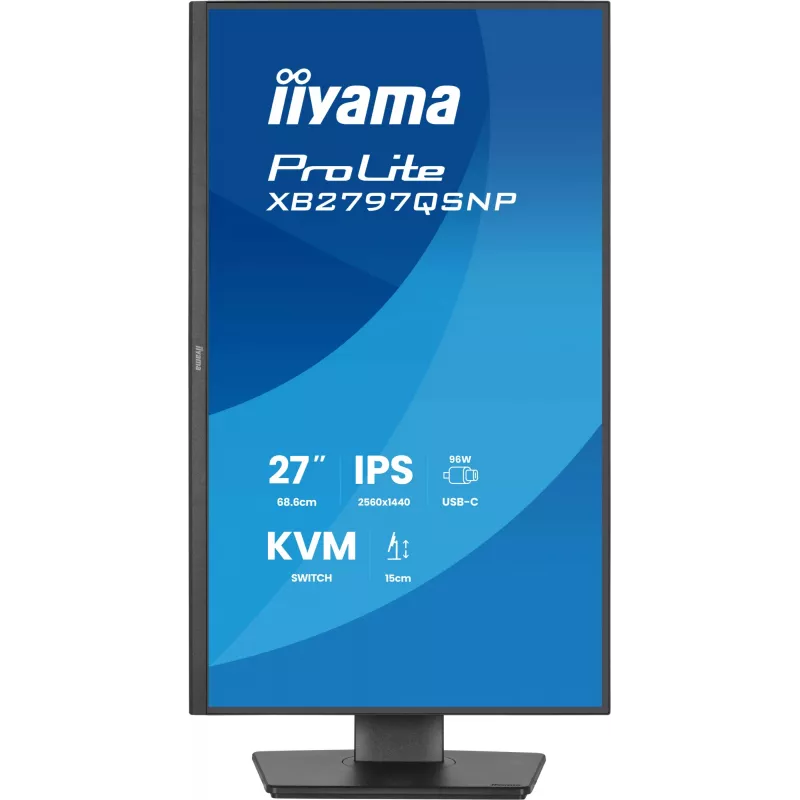 Computermonitor IIYAMA ProLite XB2797QSNP-B1 68,6 cm (27 Zoll) 2560×1440 QHD LED, 16:9, matt, Lautsprecher, USB 3.2 Hub, höhenverstellbar, VESA