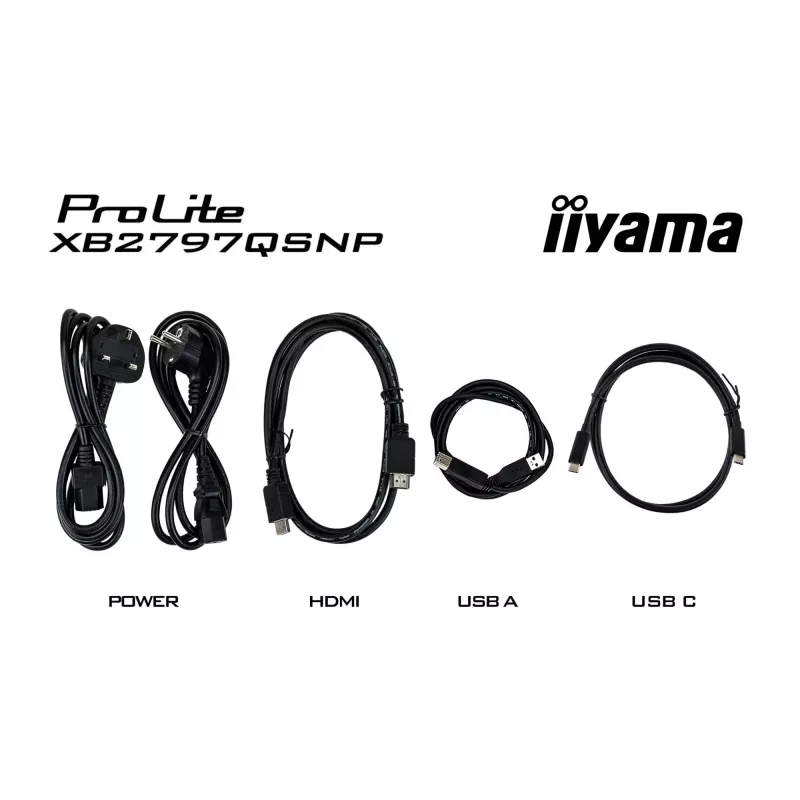 Computermonitor IIYAMA ProLite XB2797QSNP-B1 68,6 cm (27 Zoll) 2560×1440 QHD LED, 16:9, matt, Lautsprecher, USB 3.2 Hub, höhenverstellbar, VESA
