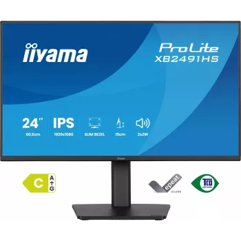 Monitor IIYAMA XB2491HS-B1 60,5 cm (23,8 Zoll) 16:9 IPS mit HDMI, DisplayPort und integrierten Lautsprechern