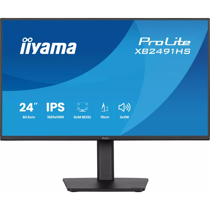 Monitor IIYAMA XB2491HS-B1 60,5 cm (23,8 Zoll) 16:9 IPS mit HDMI, DisplayPort und integrierten Lautsprechern