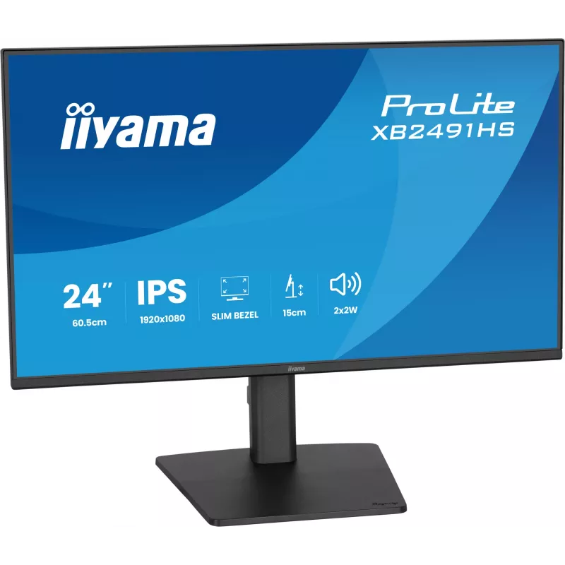 Monitor IIYAMA XB2491HS-B1 60,5 cm (23,8 Zoll) 16:9 IPS mit HDMI, DisplayPort und integrierten Lautsprechern