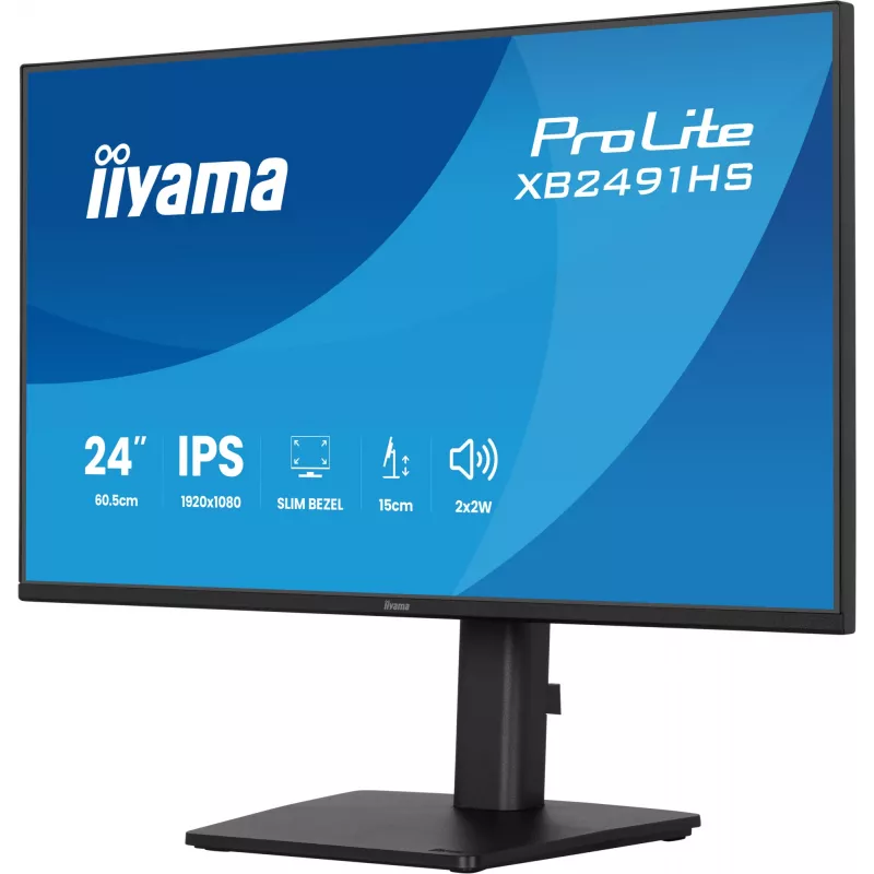 Monitor IIYAMA XB2491HS-B1 60,5 cm (23,8 Zoll) 16:9 IPS mit HDMI, DisplayPort und integrierten Lautsprechern