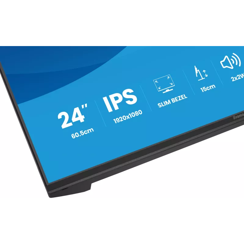 Monitor IIYAMA XB2491HS-B1 60,5 cm (23,8 Zoll) 16:9 IPS mit HDMI, DisplayPort und integrierten Lautsprechern