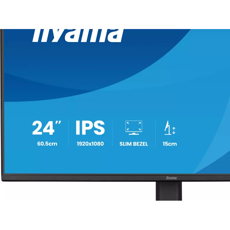 Computer monitor IIYAMA ProLite XB2491H-B1 23.8 inch (60.5 cm) Full HD IPS LCD, 1920×1080, 178° viewing, VESA, height adjustable, Schwarz