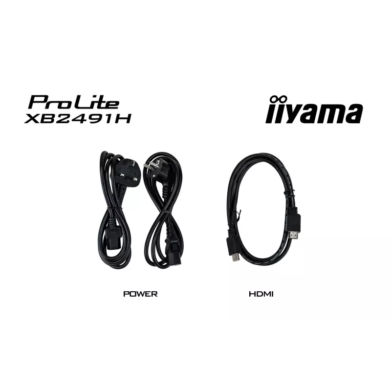 Computer monitor IIYAMA ProLite XB2491H-B1 23.8 inch (60.5 cm) Full HD IPS LCD, 1920×1080, 178° viewing, VESA, height adjustable, Schwarz