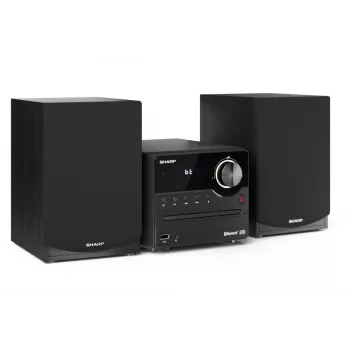 Home-Audio-Mikrosystem Sharp XL-B512(BK) – 45 W, Einzel-CD-Spieler, UKW-Radio, MP3, Bananen-Lautsprecheranschlüsse, schwarz