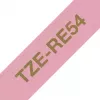 Brother TZE-RE54 Beschriftungsband Gold auf Pink