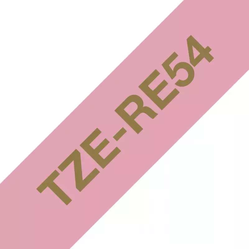 Brother TZE-RE54 Beschriftungsband Gold auf Pink