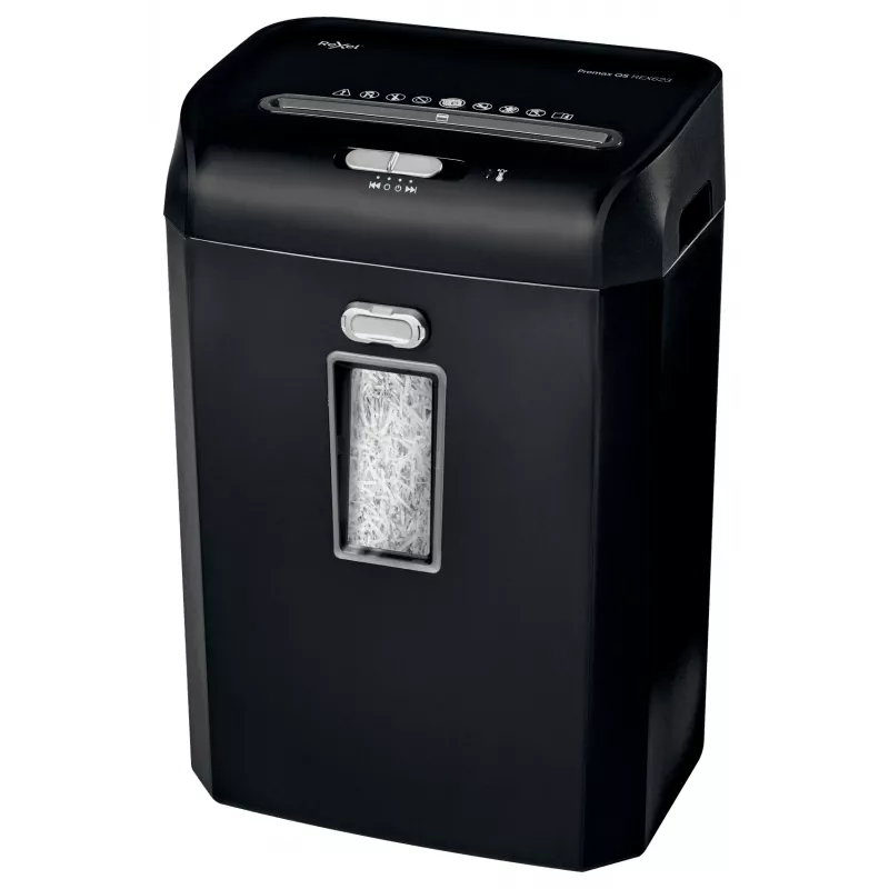 Rexel ProMax REX623 Kreuzschnitt-Aktenvernichter P4, Kreuzschnitt, 22 cm, 4 x 40 mm, 23 L, 222 Blatt, 58 dB