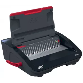 GBC CombBind® CB25E Elektrische Bindemaschine, Kammbindemaschine, Elektrisch, 390 Blatt, Schwarz, Rot