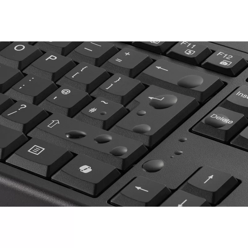 Kensington KM270 EQ Wiederaufladbares Desktop-Set – Kabellos, Kabellos, RF Wireless + Bluetooth, Membran, QWERTZ, Schwarz, Maus im Lieferumfang