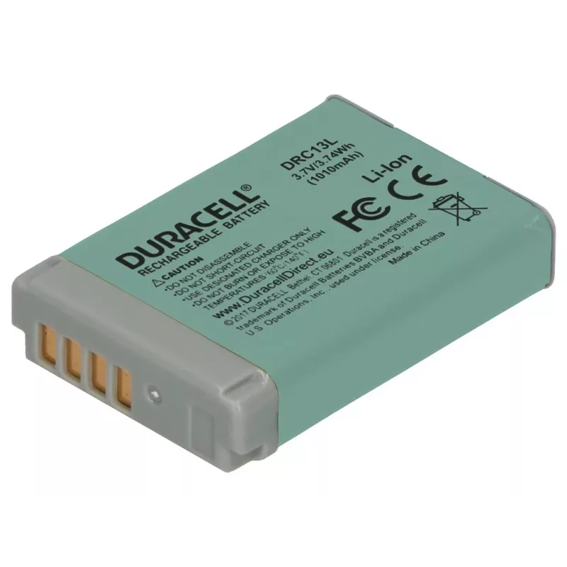 Duracell Kamera-Akku – ersetzt Canon NB-13L Akku, Canon, 1010 mAh, 3,7 V, Lithium-Ionen (Li-Ion)