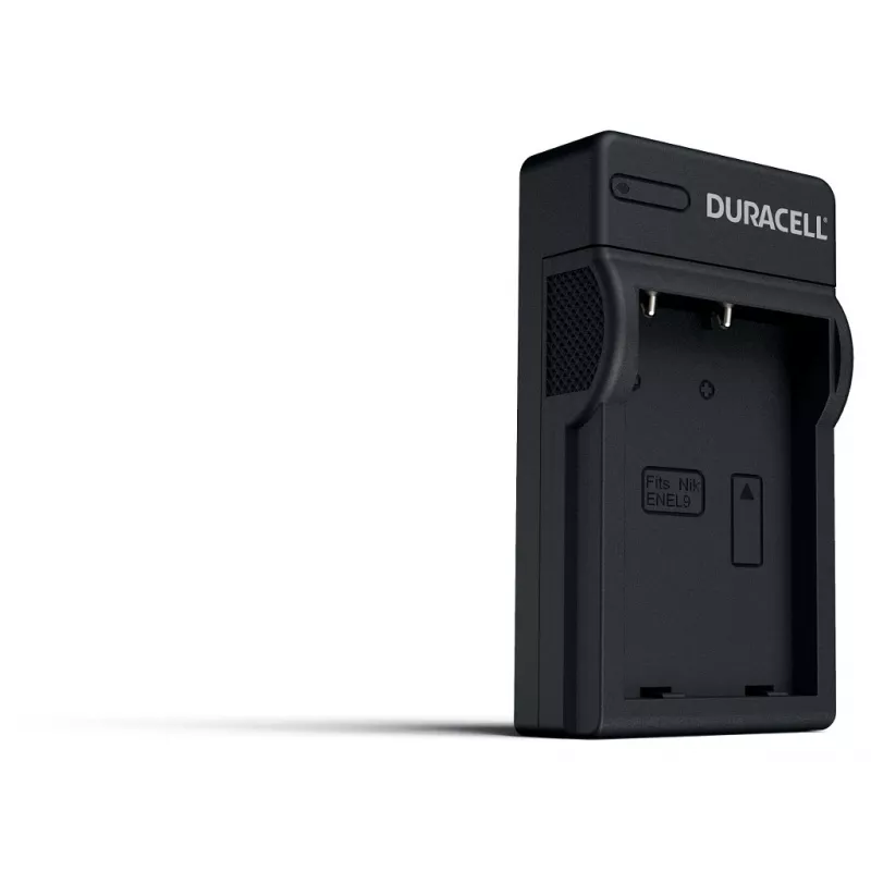 Duracell Ladegerät für Digitalkamera-Akku, USB, Innenakku-Ladegerät, Nikon EN-EL9, Schwarz, 5 V, 5 V