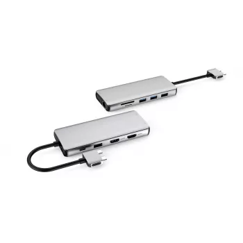 eSTUFF ES623010 Schnittstellen-Hub USB 3.2 Gen 1 (3.1 Gen 1) Type-C 5000 Mbit/s Aluminium