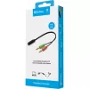Sandberg Headset-Adapter (mobil) PC, 2 x 3,5 mm, Stecker, 3,5 mm, Buchse, Schwarz