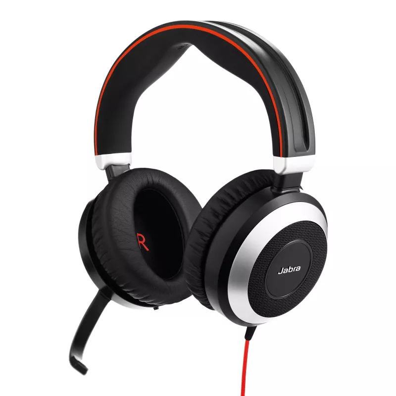 Jabra Evolve 80 MS Stereo, Kabelgebunden, Büro/Callcenter, 646 g, Headset, Schwarz