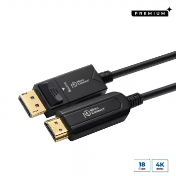 Microconnect DP-HDMI-2000V1.4OP Videokabel-Adapter 20 m DisplayPort HDMI Typ A (Standard) Schwarz