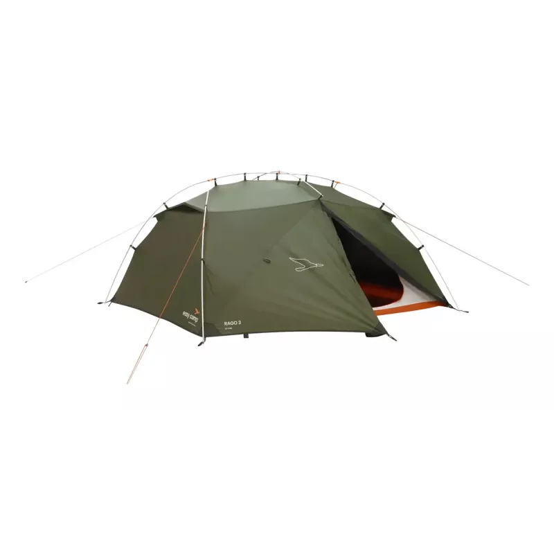 Dome/Iglu-Zelt Easy Camp Rago 3 — 3 Personen, dunkelgrün, Polyester-Außenzelt & -Boden, Aluminiumgestänge, 220 × 290 cm, 1,1 m Höhe