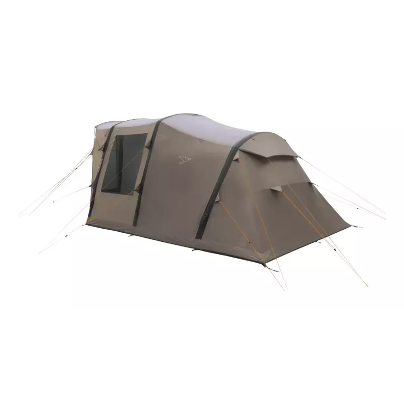 Tunnelzelt Easy Camp Senja 4 Air – 4 Personen, Hartrahmen, 3000 mm wasserdichtes Überzelt, 460×260×195 cm, braun