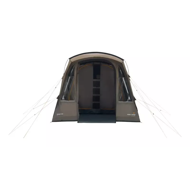 Tunnelzelt Easy Camp Senja 4 Air – 4 Personen, Hartrahmen, 3000 mm wasserdichtes Überzelt, 460×260×195 cm, braun