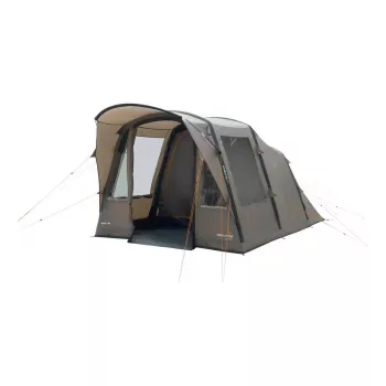 Tunnelzelt Easy Camp Senja 4 Air – 4 Personen, Hartrahmen, 3000 mm wasserdichtes Überzelt, 460×260×195 cm, braun